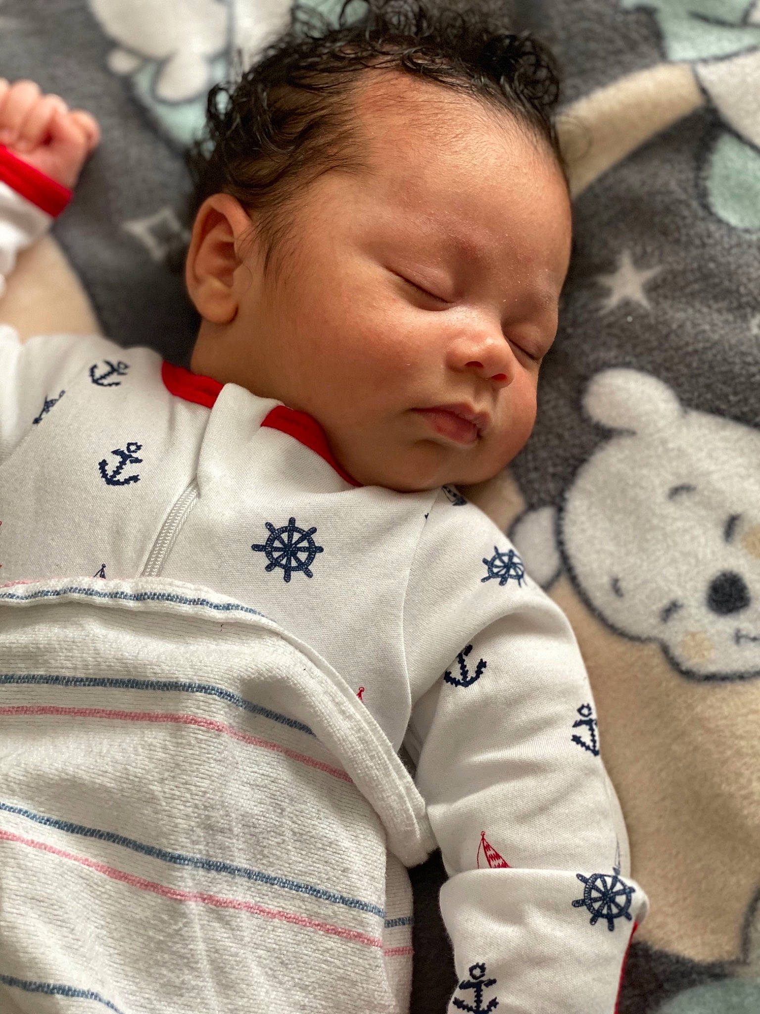 Koda joined the competition — help win amazing prizes! baby, baby_sleeping, baby_toddler_clothing, cheek, child, comfort, face, forehead, gesture, happy, head, linens, mammal, mouth, nose, person, product, skin, sleeve, toddler