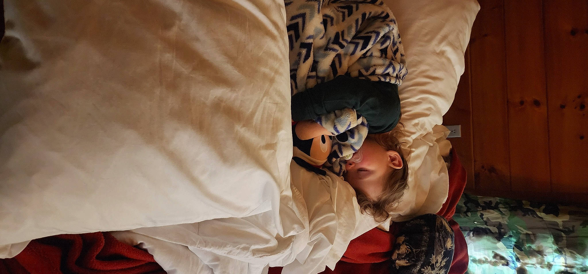 Clarence is registered to the contest to win money with this photo: bed, bed_sheet, bedding, bedroom, comfort, couch, event, flooring, fun, fur, gesture, happy, linens, nap, person, pillow, room, sitting, t_shirt, tree