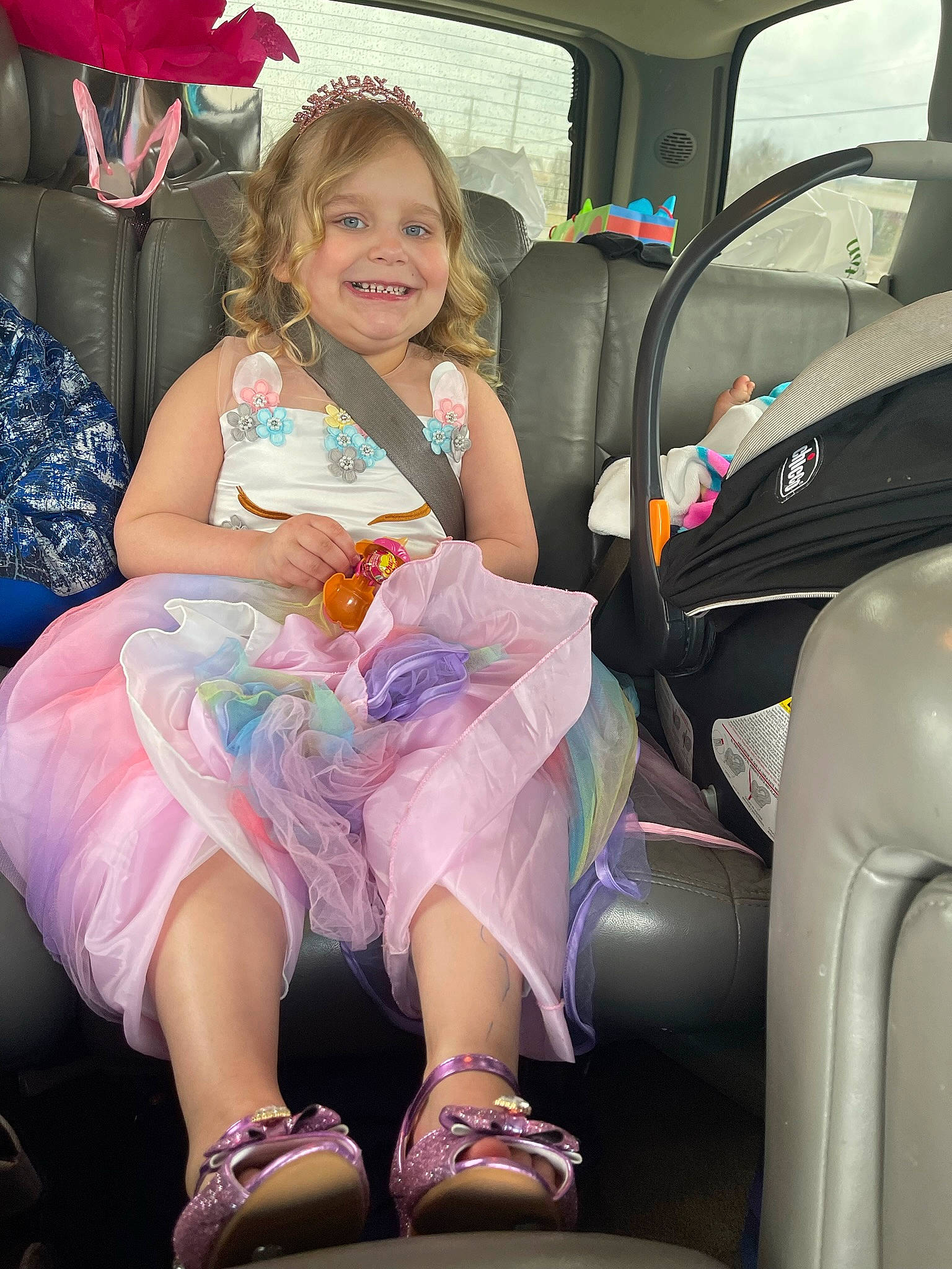 Kaybree joined the competition — help win amazing prizes! automotive_design, car, car_seat, car_seat_cover, dress, event, family_car, happy, head_restraint, human_leg, joy, lap, leg, leisure, motor_vehicle, person, pink, smile, steering_wheel, thigh