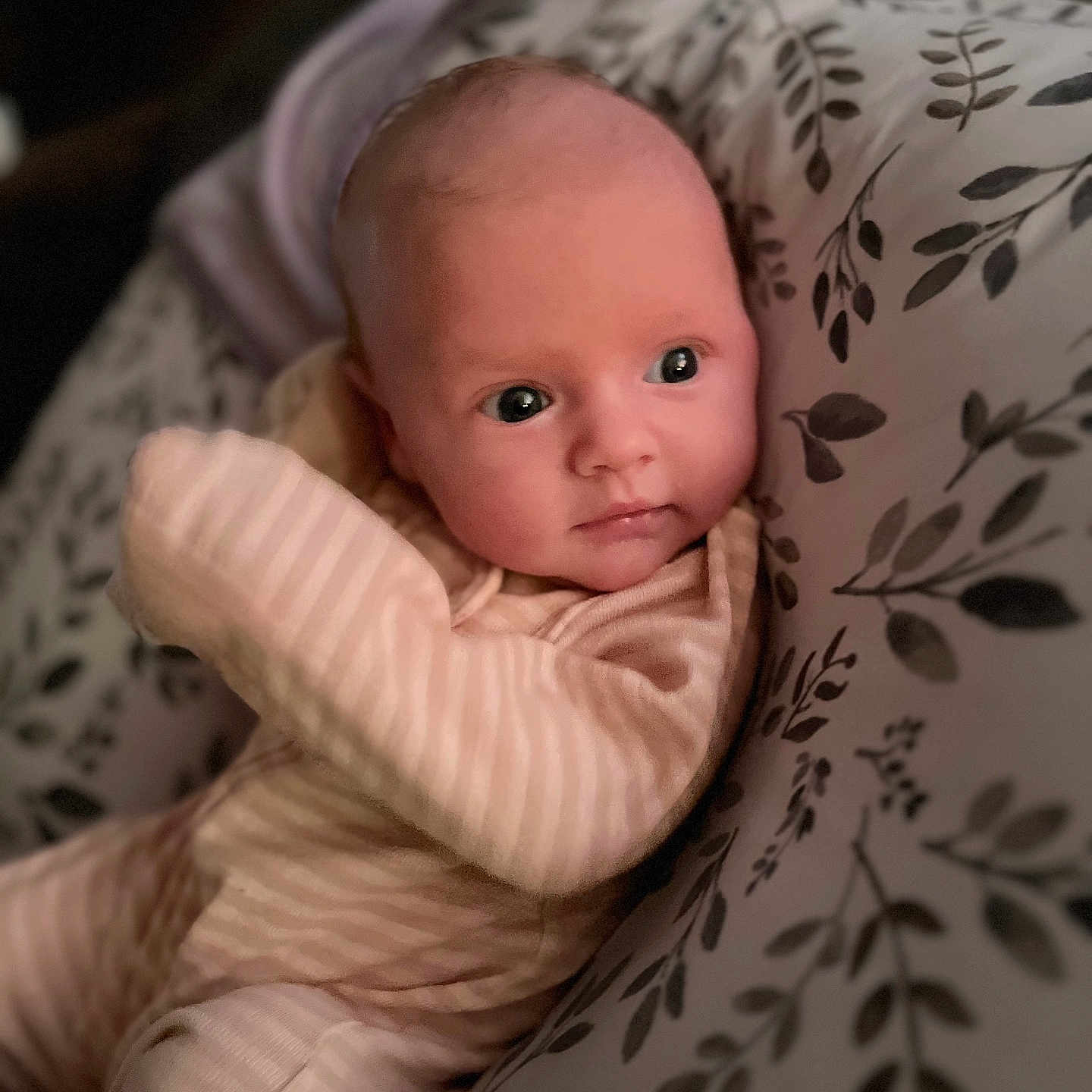 Ava joined the competition — help win amazing prizes! baby, bed, bedroom, blanket, bodypart, couch, cushion, face, finger, furniture, hand, happy, head, homedecor, newborn, person, photography, portrait, quilt, smile