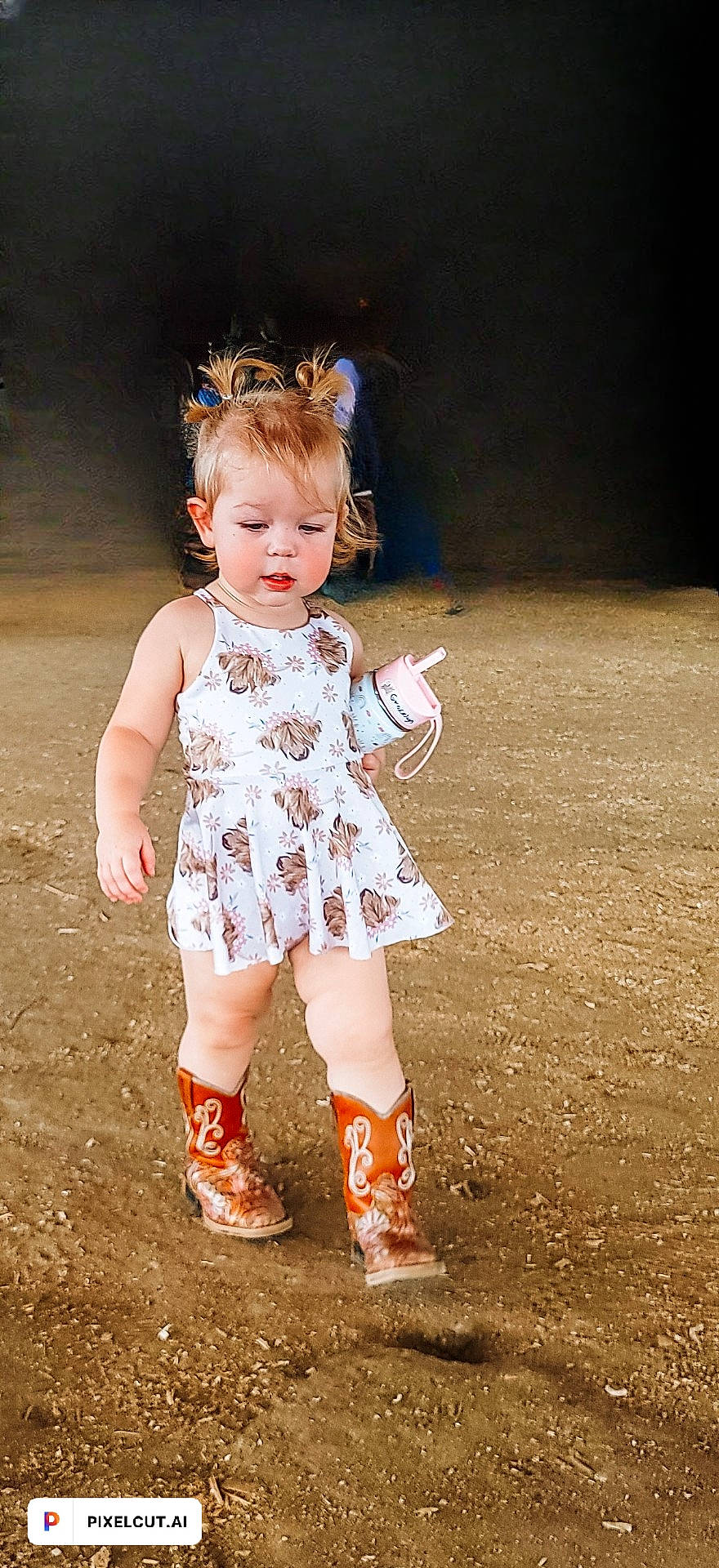 Gracelyn joined the competition — help win amazing prizes! arm, baby_toddler_clothing, dress, eye, face, facial_expression, flash_photography, fun, grass, hairstyle, hand, happy, head, leg, people_in_nature, person, pink, skin, sleeve, standing