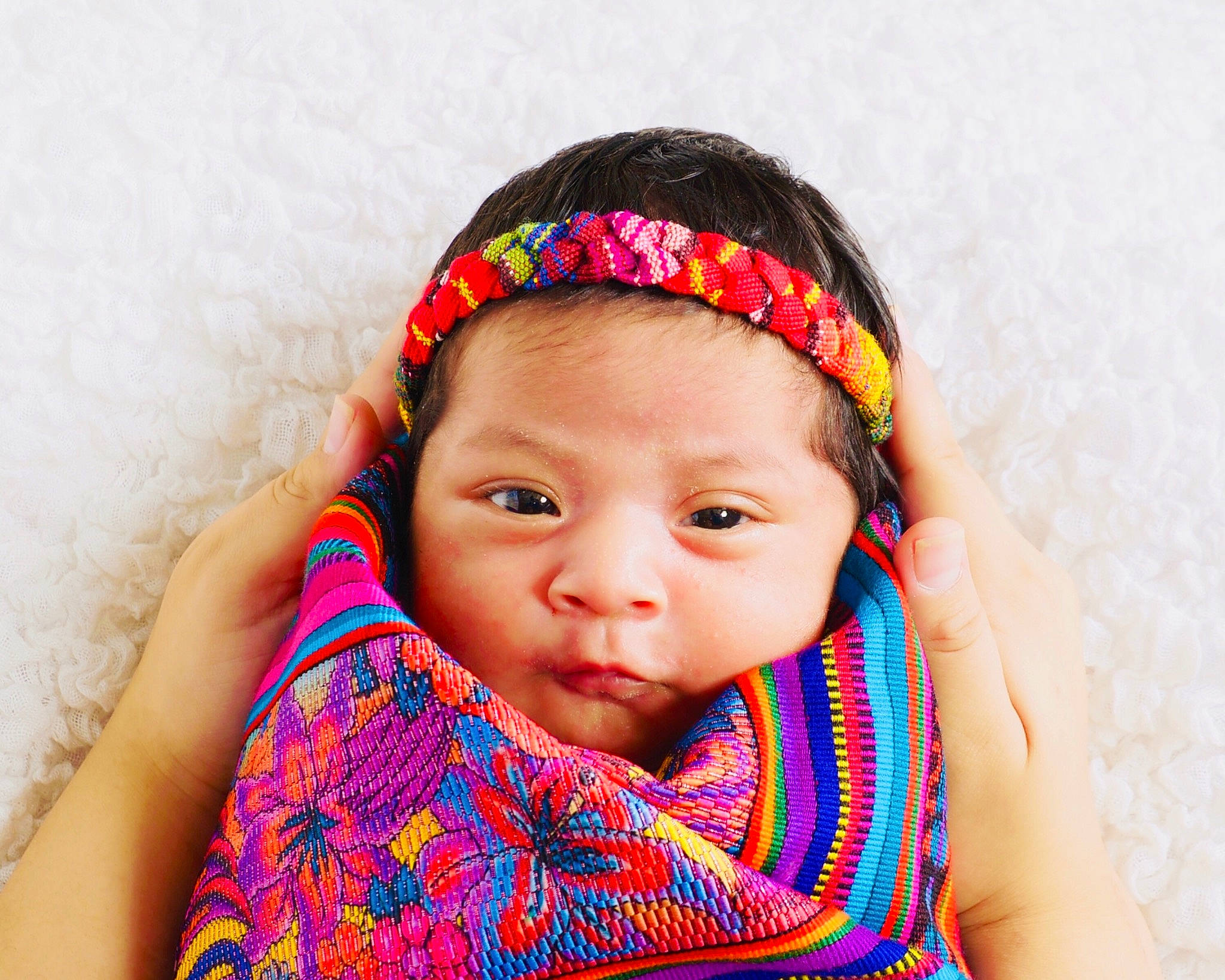 Laelah joined the competition — help win amazing prizes! cheek, child, fashion_accessory, girl, hair_accessory, headband, headgear, headpiece, infant, knitting, magenta, person, pink, skin, toddler