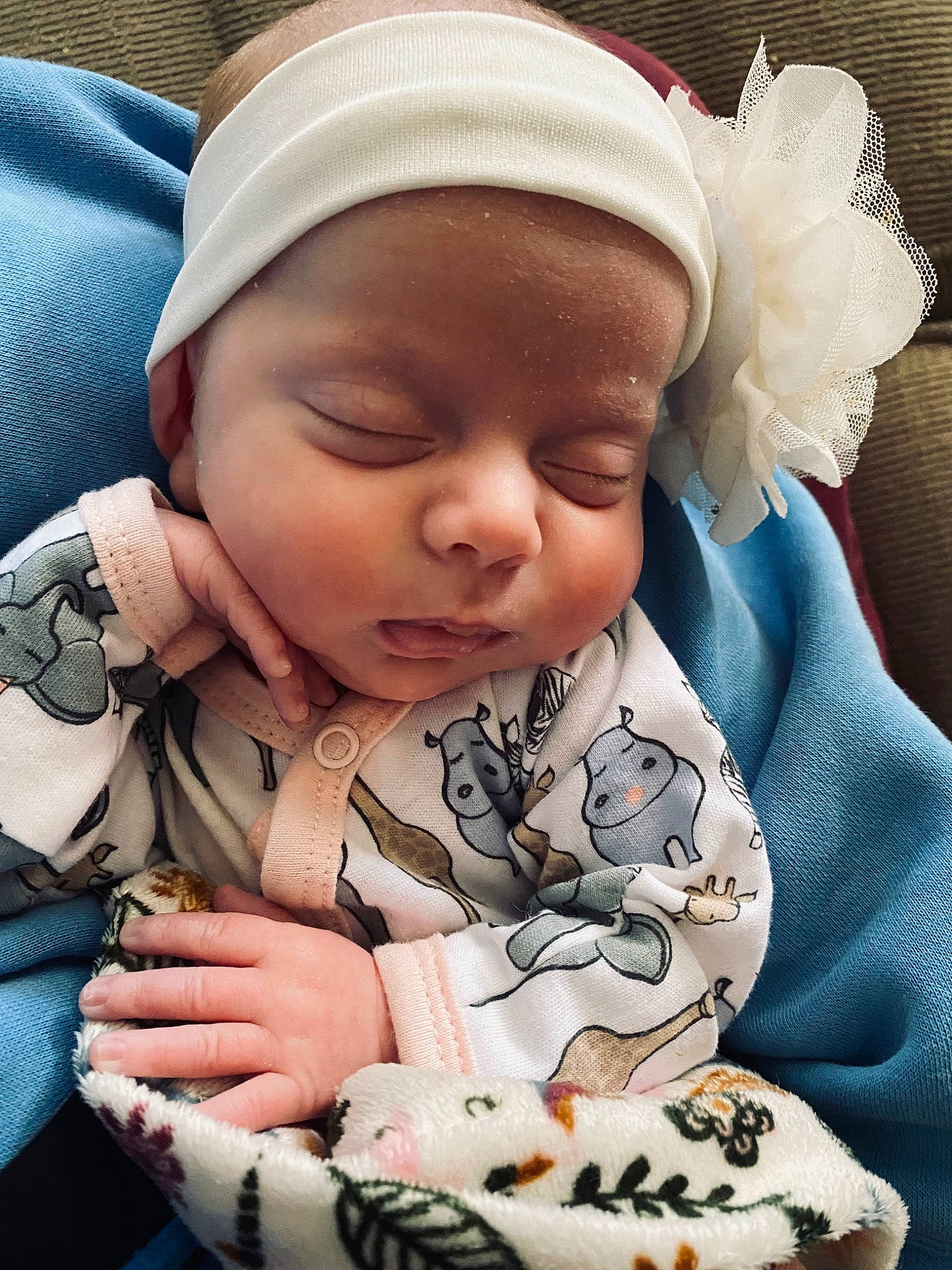 Ariel is registered to the contest to win money with this photo: baby, baby_in_car_seat, baby_products, baby_sleeping, baby_toddler_clothing, cap, cheek, child, comfort, eye, fashion_accessory, finger, happy, linens, mouth, person, sitting, skin, textile, toddler