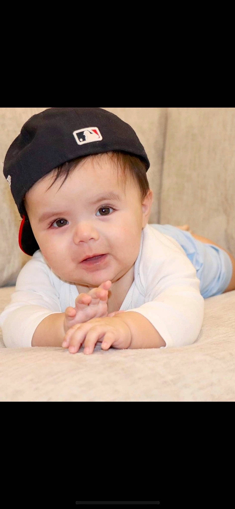 Diego joined the competition — help win amazing prizes! baby, baby_toddler_clothing, baseball_cap, cap, cheek, child, chin, comfort, cricket_cap, elbow, eyelash, facial_expression, flash_photography, gesture, happy, headwear, person, skin, sleeve, smile