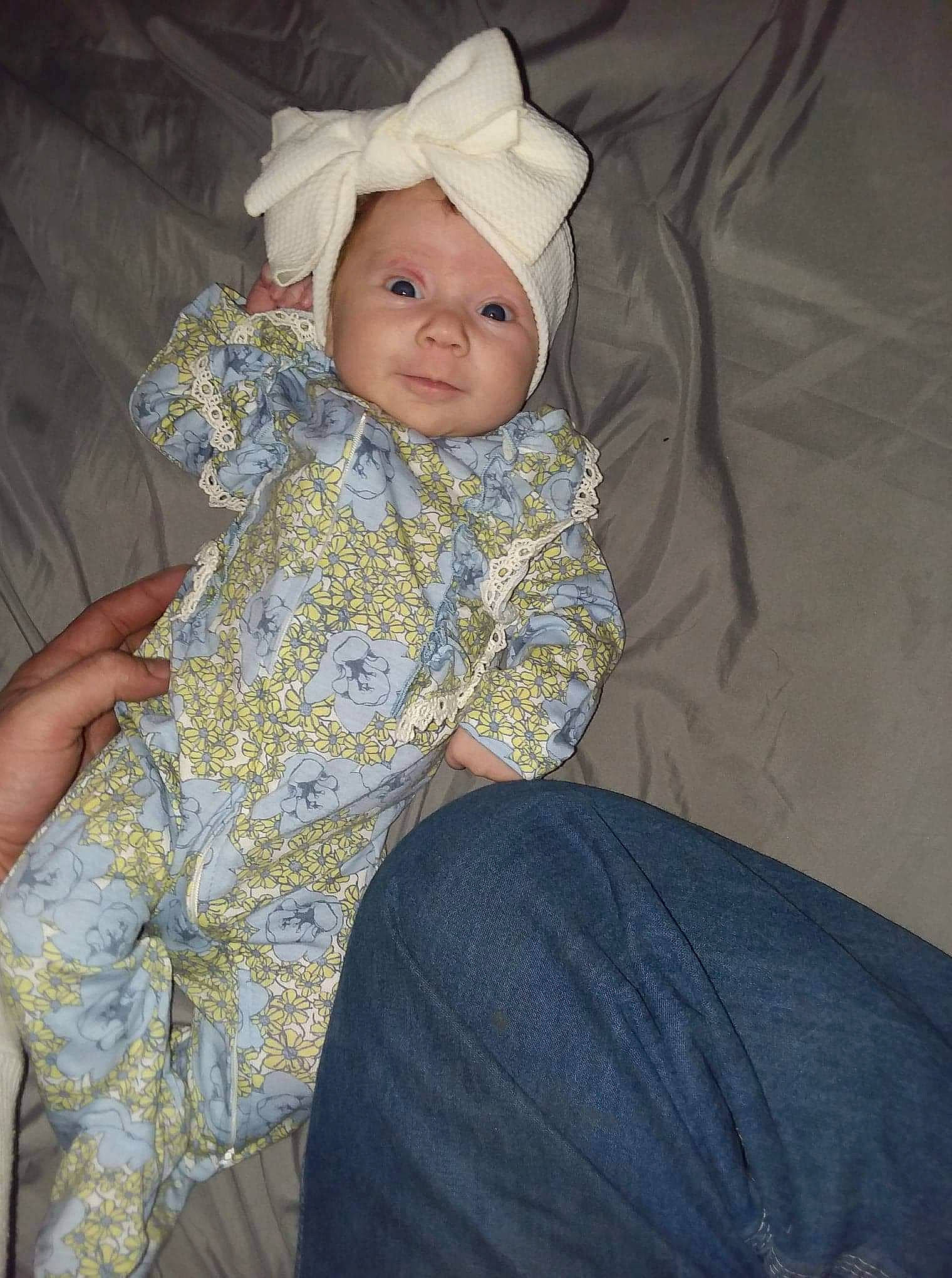 Aniyah joined the competition — help win amazing prizes! baby, bonnet, child, headgear, headwear, person, toddler