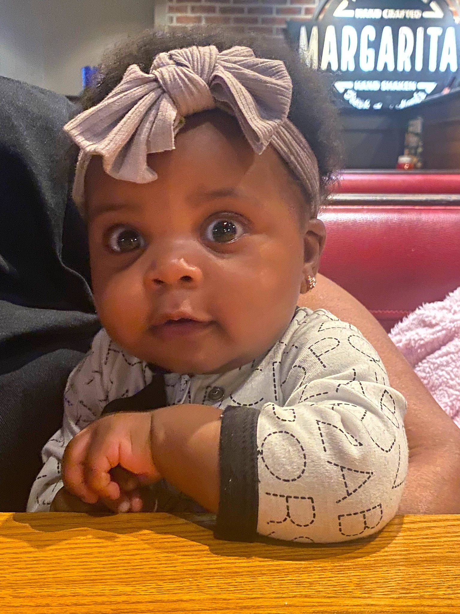 Ava-marie is registered to the contest to win money with this photo: baby, baby_toddler_clothing, cap, cheek, child, chin, comfort, eye, face, facial_expression, fun, gesture, hairstyle, happy, lip, mouth, nose, person, skin, thumb