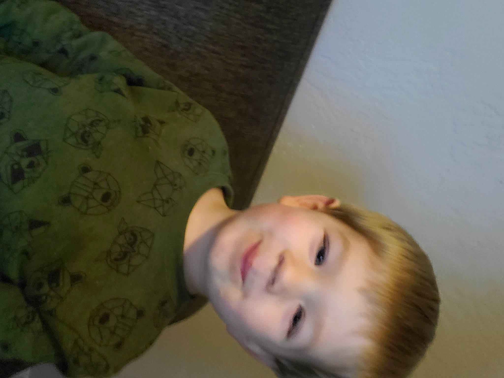 Greyson is registered to the contest to win money with this photo: cheek, child, comfort, eye, eyebrow, eyelash, forehead, fun, hairstyle, happy, head, jaw, joy, linens, mouth, nose, person, selfie, skin, smile