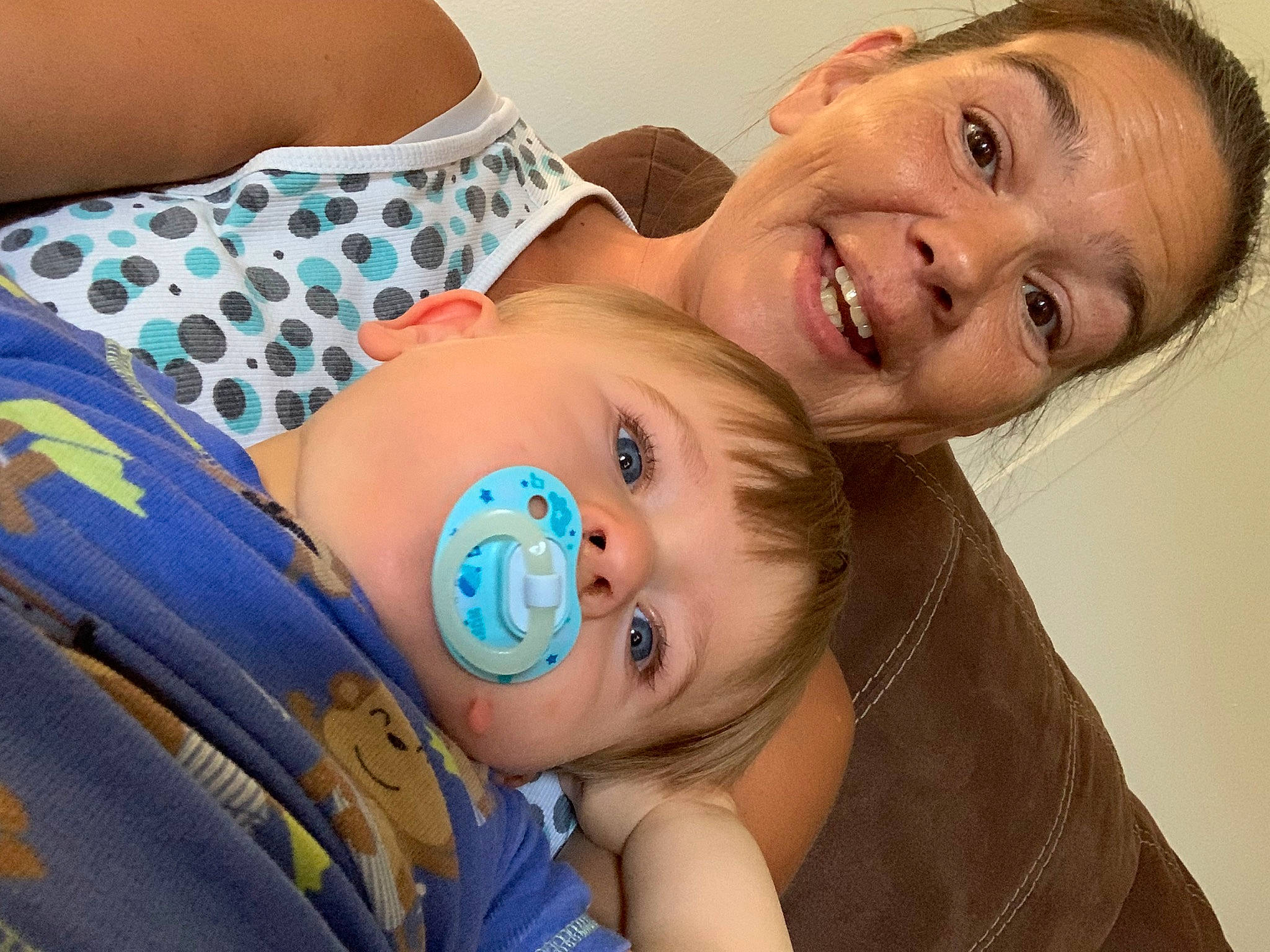 Wyatt is registered to the contest to win money with this photo: baby, baby_toddler_clothing, cheek, child, comfort, eye, eyelash, face, fun, gesture, happy, iris, jewellery, joy, lip, mouth, neck, nose, person, skin