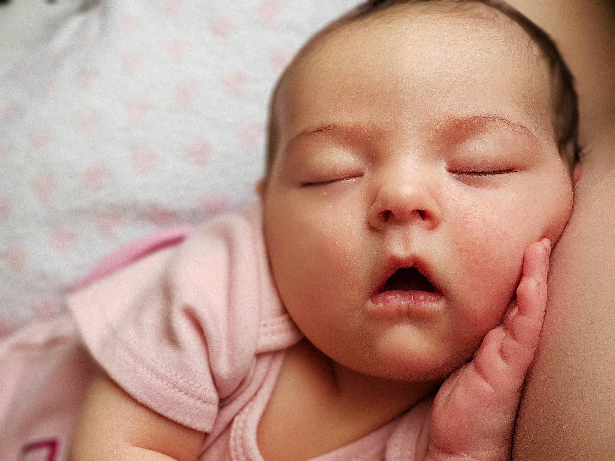 Evalynn is registered to the contest to win money with this photo: baby, baby_making_funny_faces, baby_sleeping, beauty, cheek, child, chin, close_up, eye, face, facial_expression, forehead, hand, head, lip, mouth, nose, person, skin, sleep
