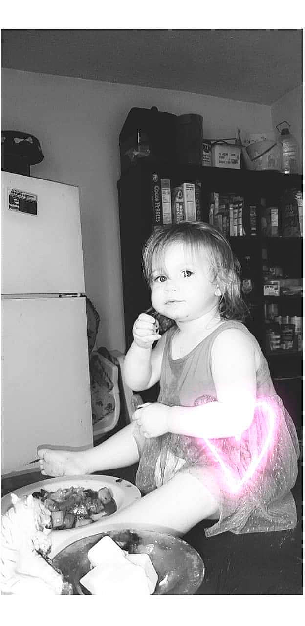 Ava Rose is registered to the contest to win money with this photo: black, black_and_white, bookcase, cooking, dress, flash_photography, food, happy, monochrome, monochrome_photography, person, photograph, picture_frame, recipe, room, shelf, sitting, snapshot, style, toddler