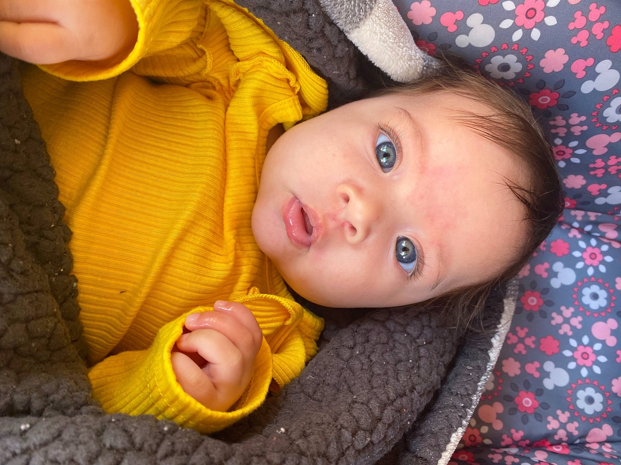 Aviana is registered to the contest to win money with this photo: baby, baby_toddler_clothing, cheek, child, chin, close_up, comfort, eyebrow, eyelash, fun, grass, happy, iris, lip, mouth, nose, person, skin, smile, toddler