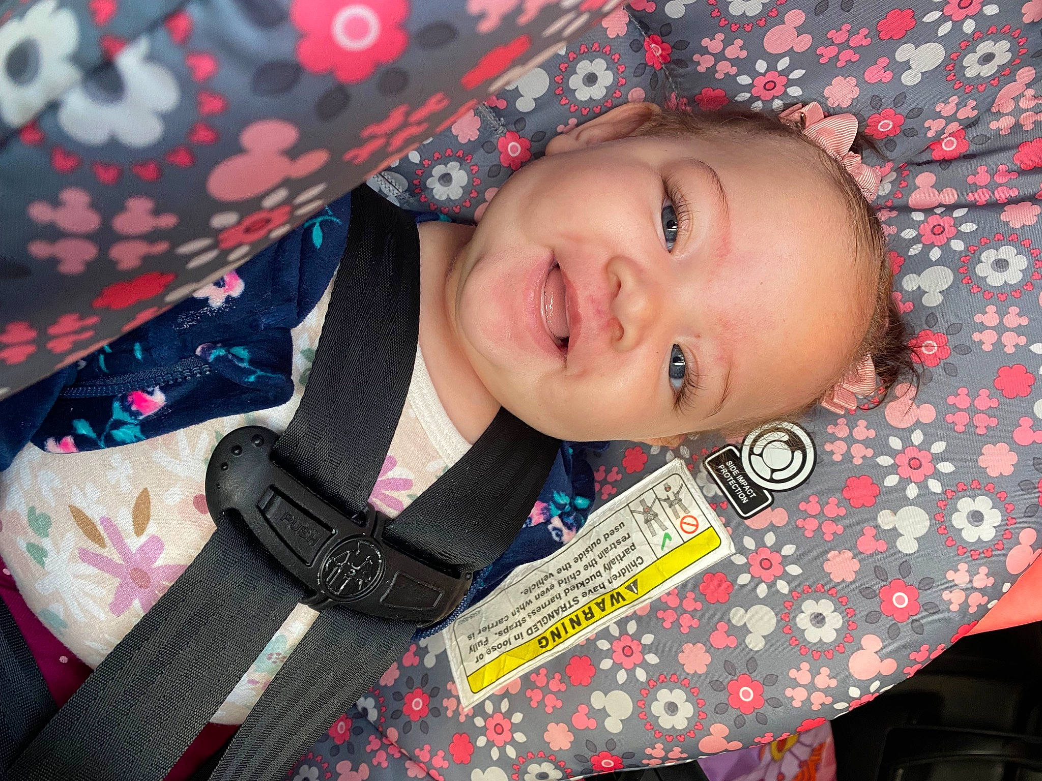Aviana joined the competition — help win amazing prizes! baby_toddler_clothing, cheek, child, face, facial_expression, fashion_accessory, fun, happy, iris, linens, lip, magenta, pattern, person, pink, portrait_photography, sleeve, smile, textile, toddler