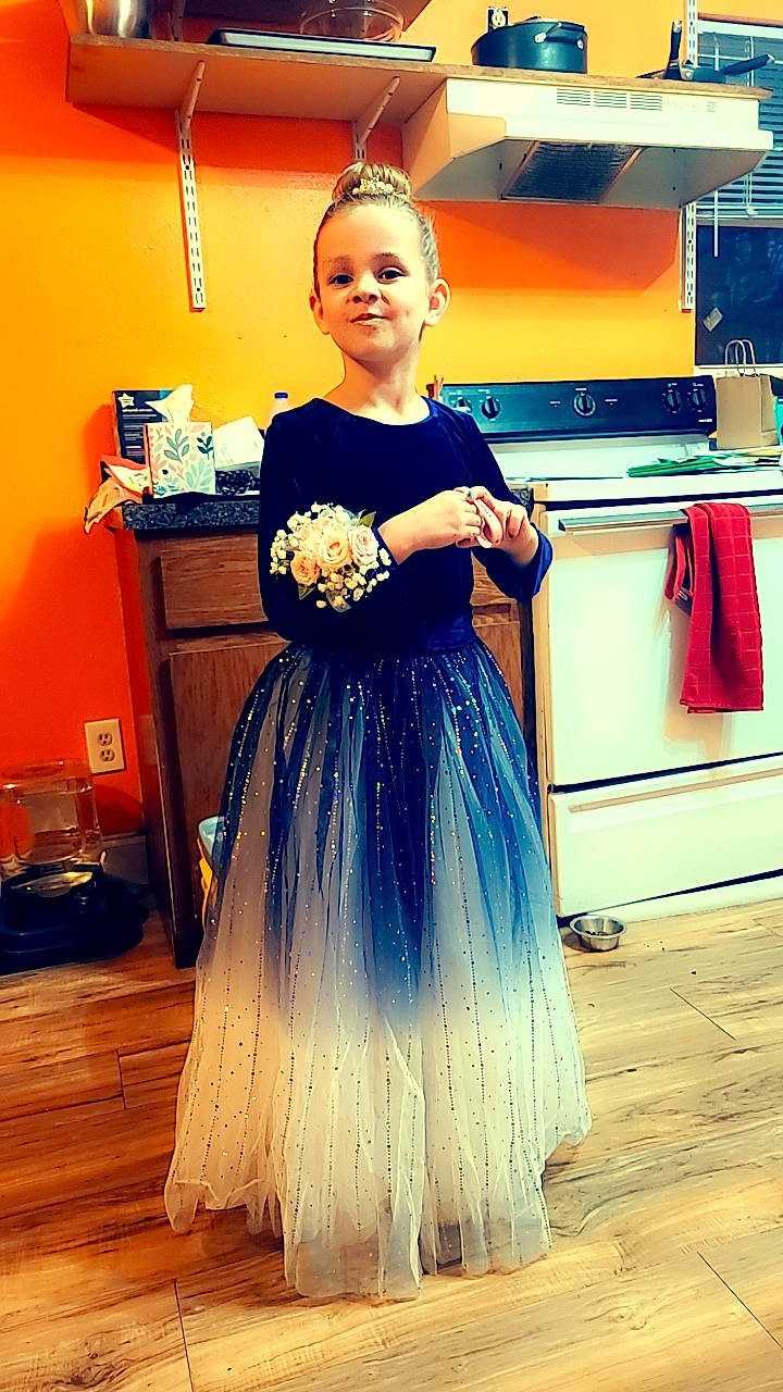 Leah joined the competition — help win amazing prizes! bridal_accessory, bridal_clothing, bridal_party_dress, day_dress, dress, electric_blue, event, fashion_design, flash_photography, flooring, flower, formal_wear, gown, happy, joy, one_piece_garment, person, sleeve, trunk, waist