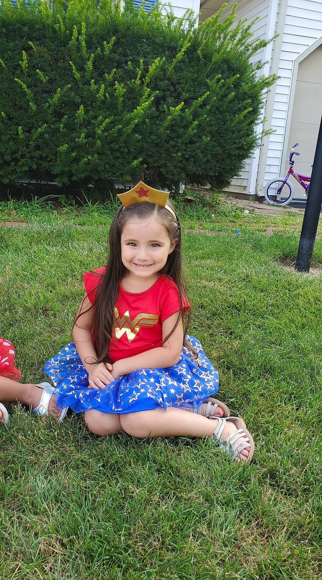 Hadassah joined the competition — help win amazing prizes! child, dress, fun, garden, grass, grass_family, joy, lawn, meadow, person, plant, play, sitting, smile, spring, summer, toddler, vacation, yard