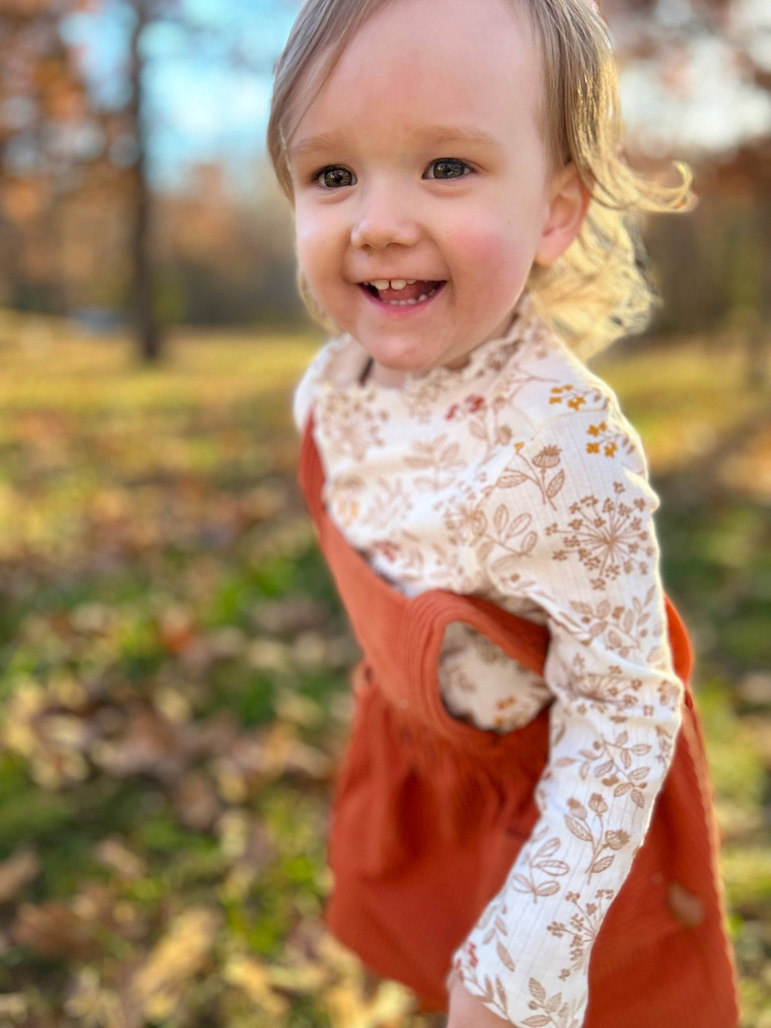 Alianna is registered to the contest to win money with this photo: baby, baby_toddler_clothing, blond, brown_hair, child, dress, eye, fun, grass, happy, joy, lip, pattern, people_in_nature, person, plant, skin, sleeve, smile, toddler