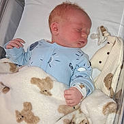 Léon a rejoint le concours — aidez-le/la à gagner de superbes lots ! newborn, baby, sleeping, blanket, teddy_bear, onesie, hospital, bassinet, pacifier, infant, bed, cute, soft, clothing, rest, child, peaceful, sleep, small, lying_down