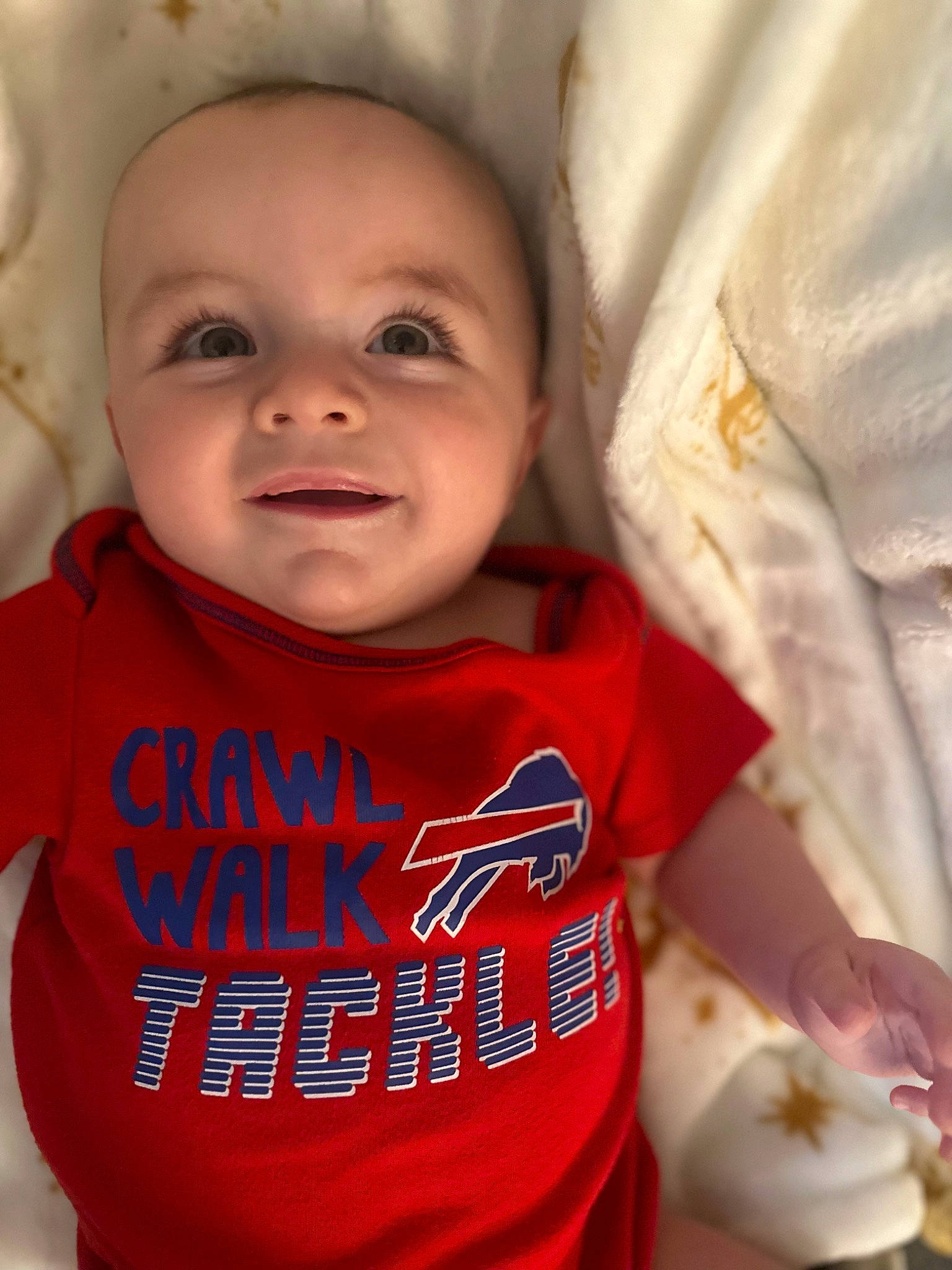 Lucious joined the competition — help win amazing prizes! baby, baby_toddler_clothing, cheek, chin, eye, eyebrow, finger, happy, human_body, iris, lip, mammal, mouth, nose, person, skin, sleeve, smile, t_shirt, textile