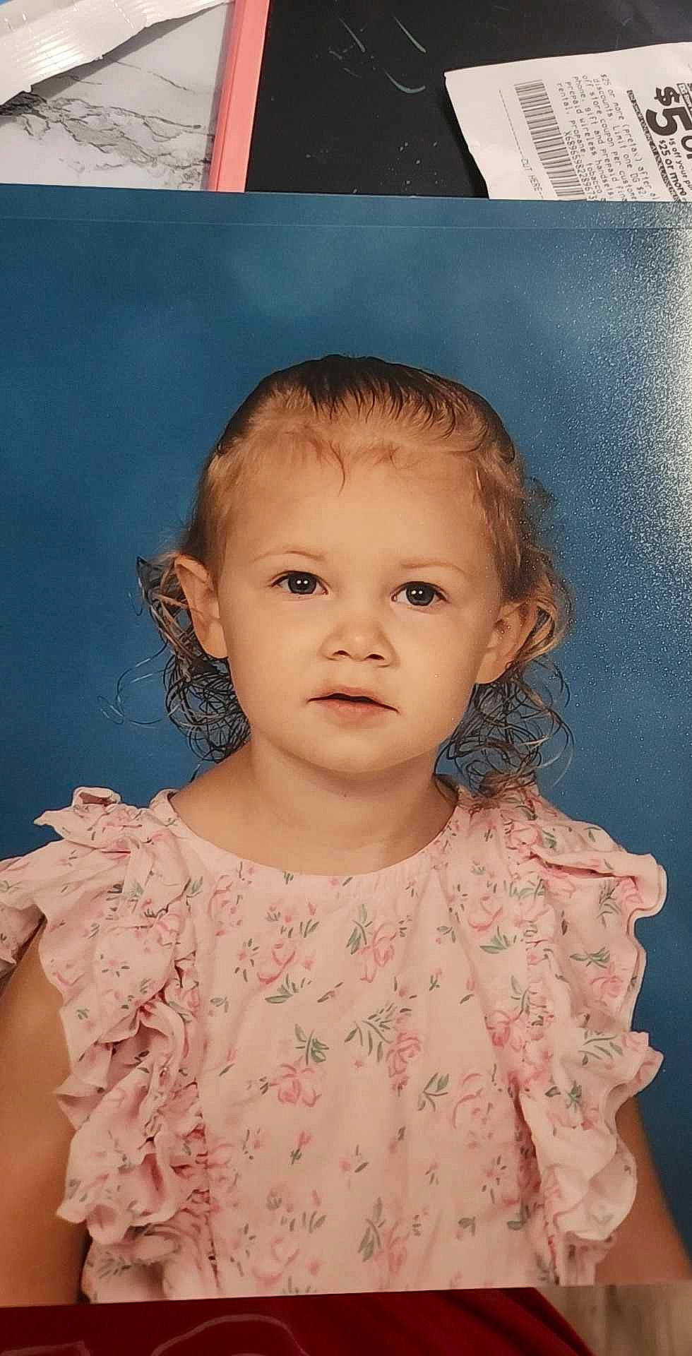 Addison is registered to the contest to win money with this photo: baby_toddler_clothing, cheek, chin, dress, eye, eyebrow, eyelash, facial_expression, flash_photography, hair, happy, iris, lip, neck, nose, person, pink, skin, sleeve, smile