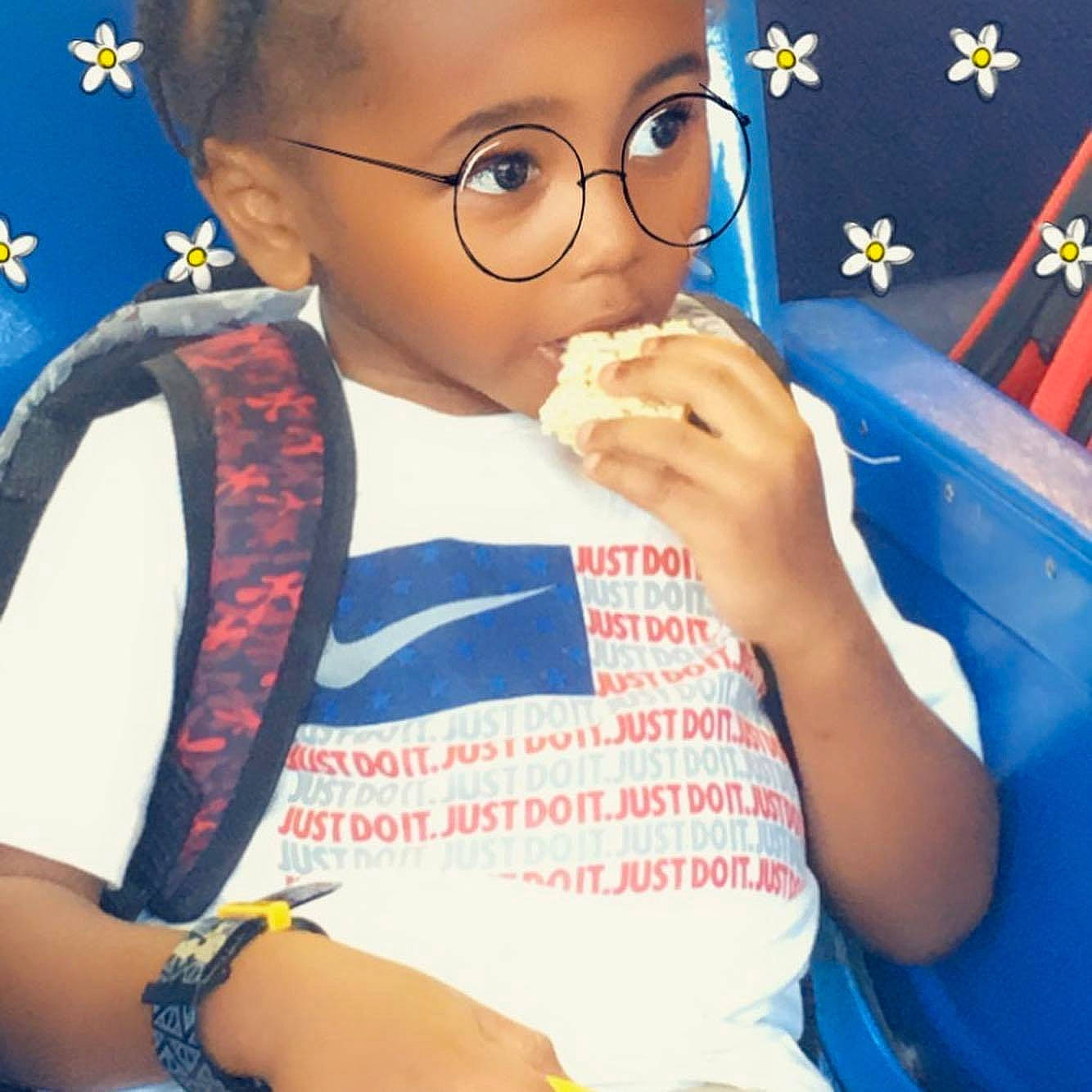 Quamieke Kotto Harris joined the competition — help win amazing prizes! blue, child, comfort_food, drinkware, electric_blue, eyewear, fast_food, finger, food, fun, gesture, happy, junk_food, nose, person, play, recreation, thumb, toddler, vision_care