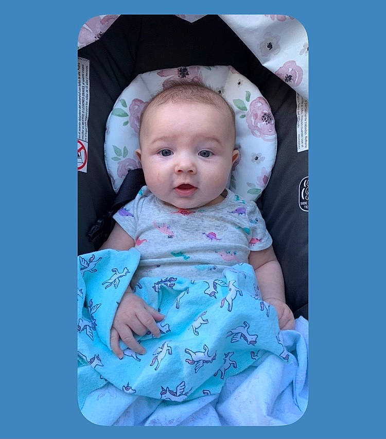 Alia joined the competition — help win amazing prizes! baby, baby_products, baby_toddler_clothing, beauty, blue, cheek, chin, electric_blue, human_body, iris, linens, neck, pattern, person, pink, product, purple, sleeve, t_shirt, toddler