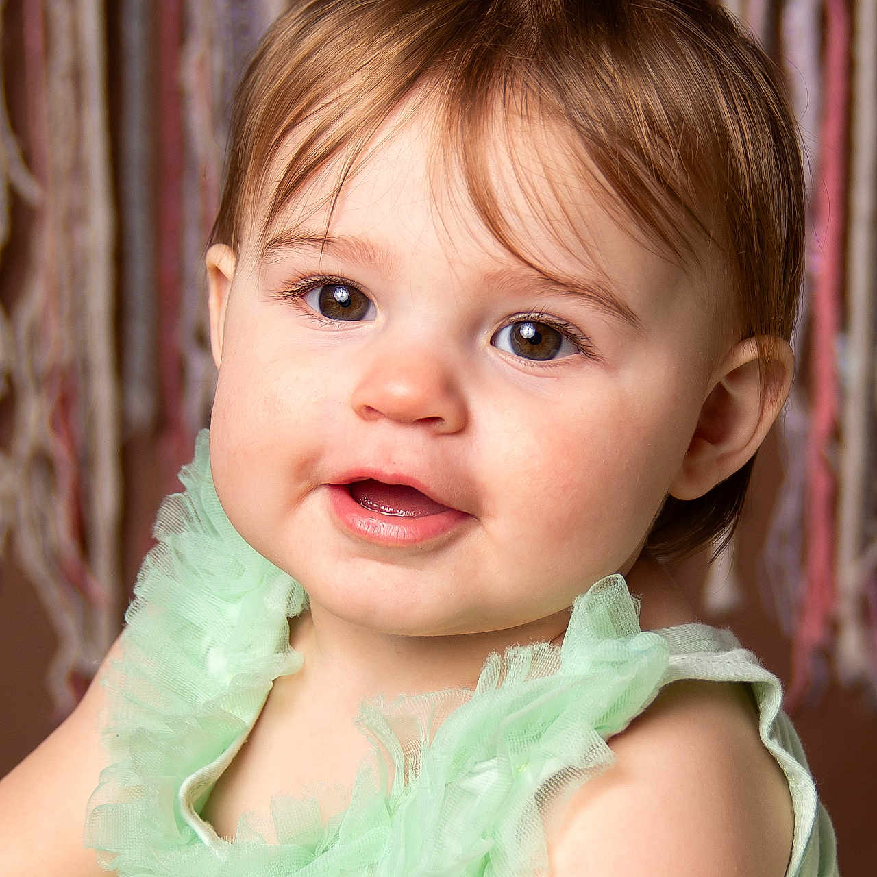 Billie joined the competition — help win amazing prizes! accessories, baby, bodypart, clothing, dress, eveningdress, face, featherboa, finger, formalwear, hand, happy, head, mouth, newborn, person, photography, portrait, smile, wood