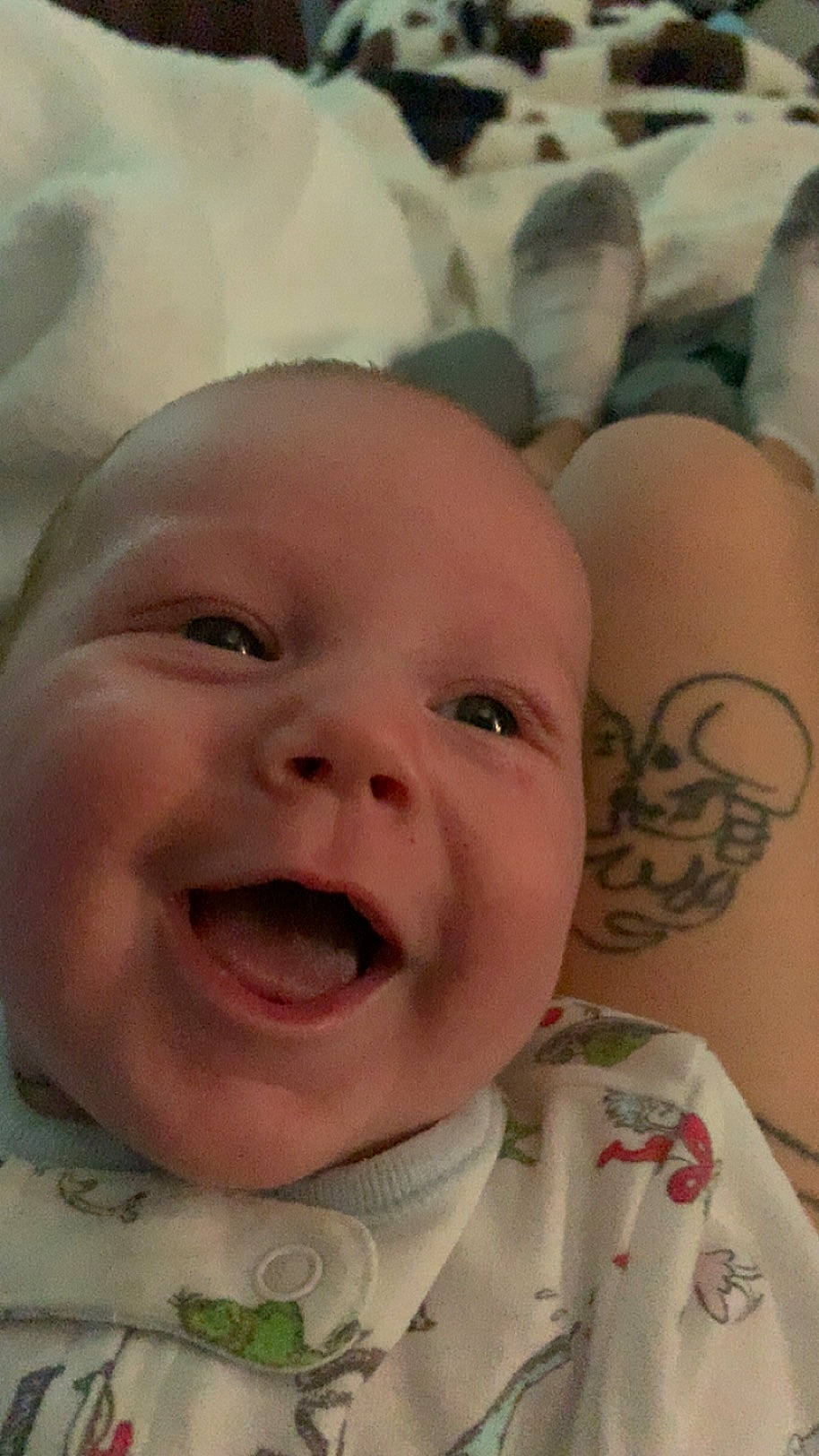 Kamryn is registered to the contest to win money with this photo: baby, cheek, chin, eye, eyebrow, face, facial_expression, forehead, gesture, happy, head, lip, mouth, nose, organ, person, photograph, skin, smile, textile