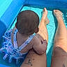 Eris joined the competition — help win amazing prizes! baby, swimsuit, inflatable_pool, water, tattoo, legs, child, summer, outdoor, skin, sunlight, blue, sitting, holding, play, relaxation, cute, back_view, small_pool, vacation