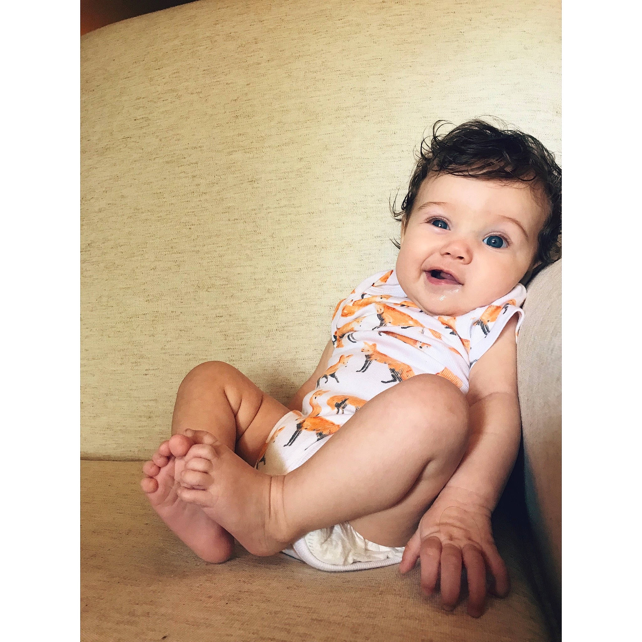 Eleanora is registered to the contest to win money with this photo: baby, baby_toddler_clothing, beauty, beige, cheek, child, finger, hand, human, leg, person, photo_shoot, photograph, photography, product, sitting, skin, snapshot, stock_photography, toddler