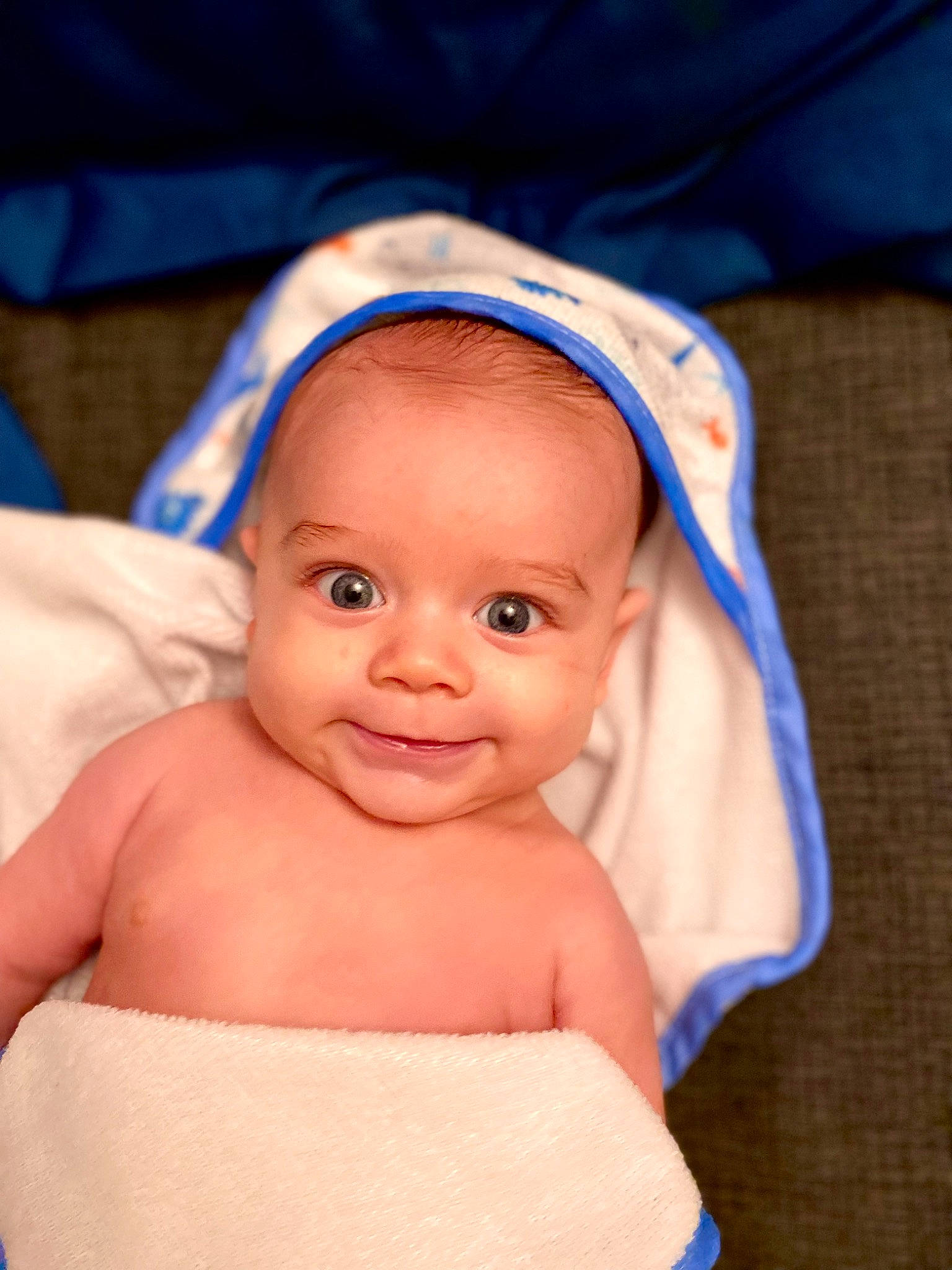 Kamdyn is registered to the contest to win money with this photo: baby, cap, cheek, chin, eye, eyebrow, face, hand, happy, head, headgear, iris, lip, mouth, nose, person, skin, smile, textile, thumb