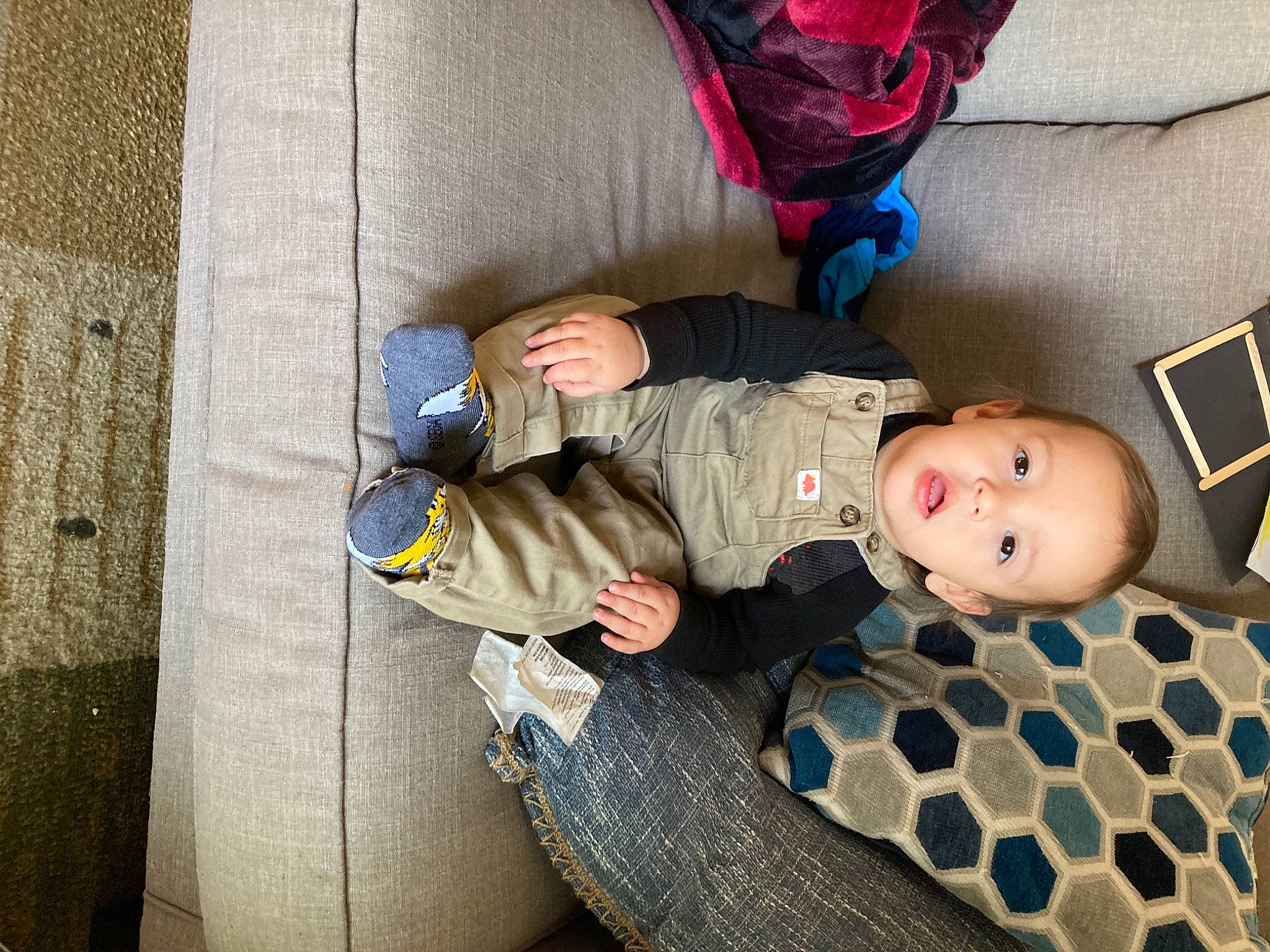 Jeremiah joined the competition — help win amazing prizes! baby, baby_carriage, baby_products, baby_safety, baby_toddler_clothing, cheek, child, comfort, concrete, finger, flooring, pattern, person, room, sitting, skin, sleeve, smile, textile, toddler