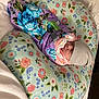 newborn, baby, sleeping, blanket, floral, hat, pillow, bed, bedding, infant, cozy, wrapped, pattern, soft, cute, peaceful, child, nursery, rest, comfort