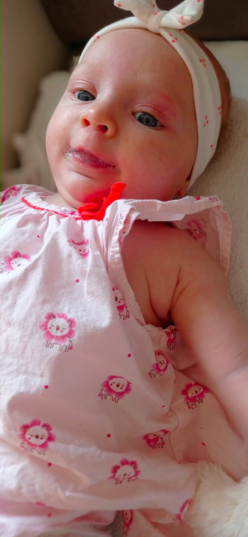 Thays participe au concours pour gagner de l'argent avec cette photo : baby, baby_toddler_clothing, cheek, child, doll, dress, face, lip, mouth, person, pink, skin, textile, toddler