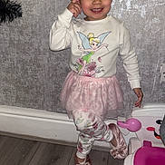 Azarlya joined the competition — help win amazing prizes! child, smiling, indoor, toy, floor, wall, clothing, pink, potty, playful, face, person, footwear, leggings, sweatshirt, tulle_skirt, hair, happy, cute, home