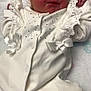 newborn, baby, infant, sleeping, white_clothing, lace, bow, hat, cute, soft_blanket, portrait, indoors, child, peaceful, small_hands, face, headwear, cozy, adorable, person