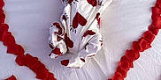 Kyla is registered to the contest to win money with this photo: adorable, baby, baby_clothes, closeup, cute, heart_shape, indoor, infant, love, lying_down, newborn, onesie, peaceful, portrait, red_hearts, rose_petals, sleeping, small_baby, soft_texture, white_sheet