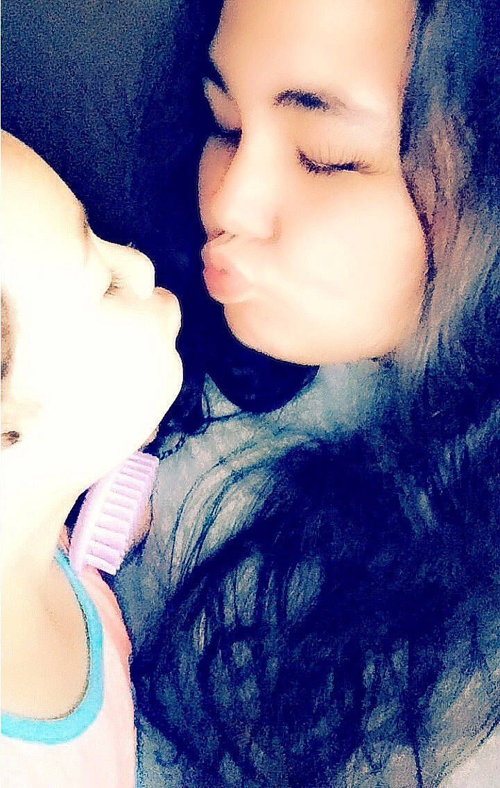 Santana joined the competition — help win amazing prizes! beauty, blue, cheek, child, chin, eye, eyebrow, eyelash, face, forehead, hair, head, jaw, lip, love, mouth, neck, nose, person, selfie