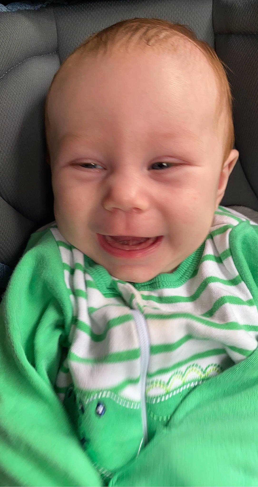 Kaysen is registered to the contest to win money with this photo: baby, baby_toddler_clothing, cheek, chin, comfort, ear, eyebrow, eyelash, facial_expression, happy, iris, jaw, lip, mouth, neck, nose, person, skin, sleeve, smile