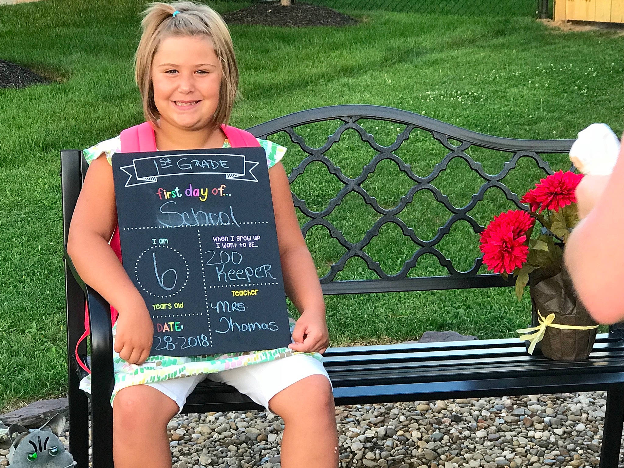 Brookelynn is registered to the contest to win money with this photo: car, day, fun, girl, grass, joy, person, plant, play, product, recreation, summer, tree, vacation