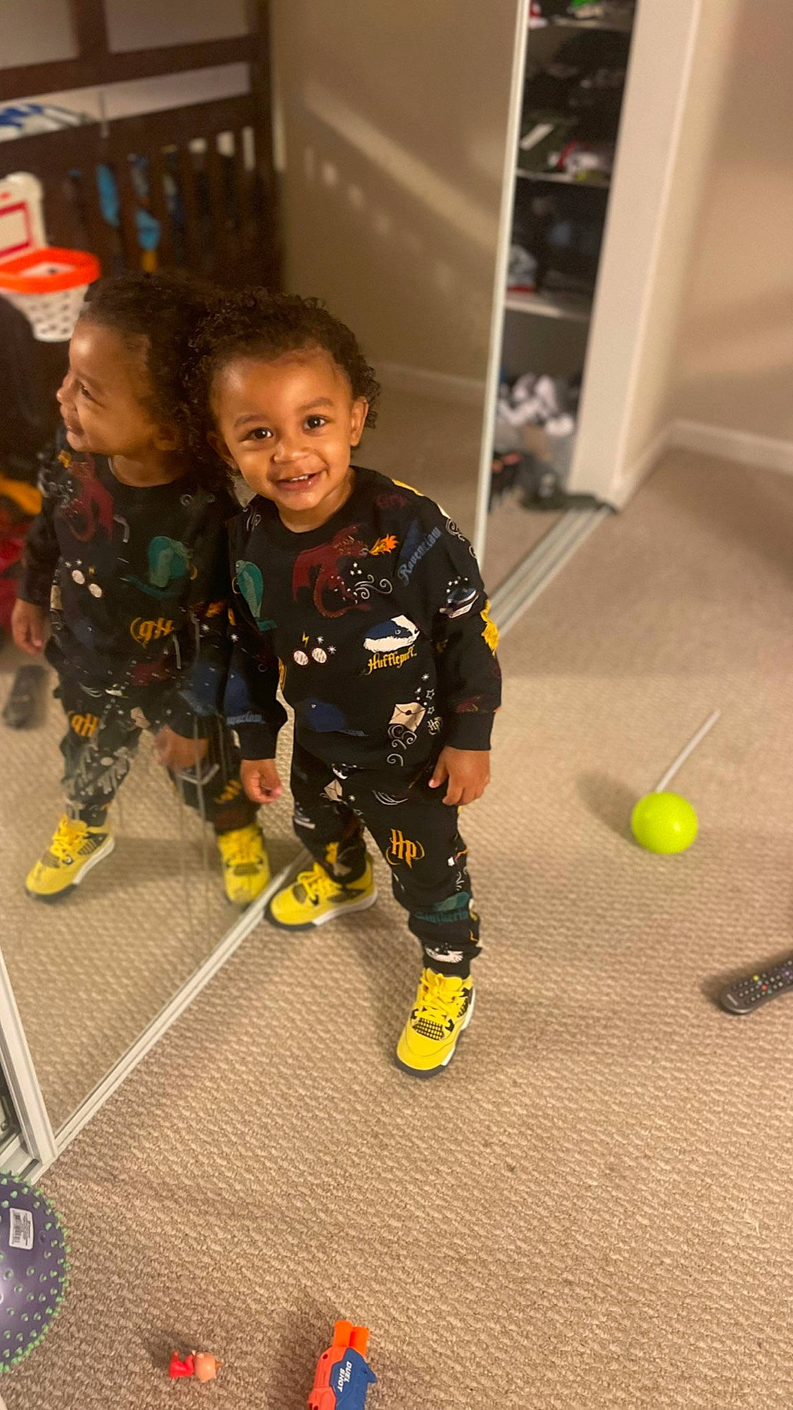 Derrick joined the competition — help win amazing prizes! child, event, floor, flooring, fun, happy, jacket, joy, pattern, person, personal_protective_equipment, recreation, room, smile, t_shirt, team, toddler, uniform, workwear