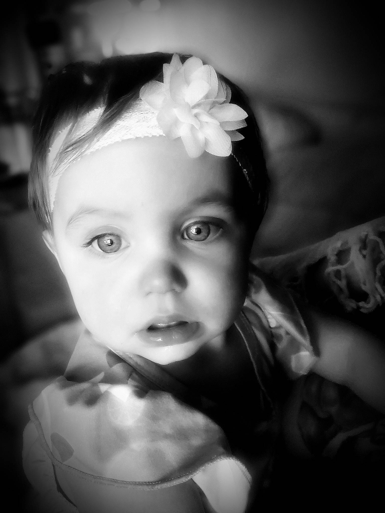 Hattie is registered to the contest to win money with this photo: baby, baby_toddler_clothing, black_hair, cheek, child, child_model, eyebrow, eyelash, flash_photography, forehead, hair_accessory, headband, headpiece, iris, lip, monochrome, person, photo_shoot, portrait, portrait_photography