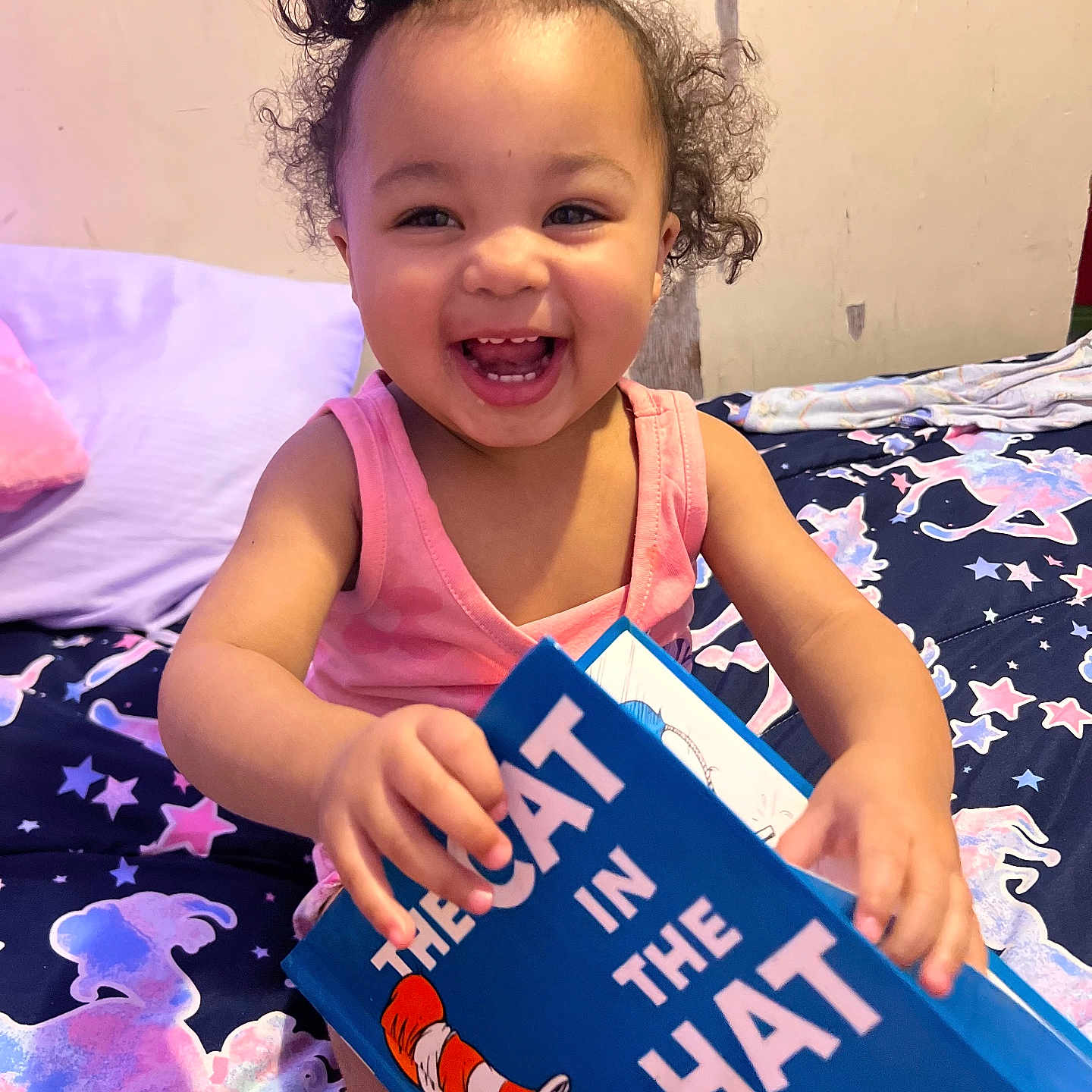 Kayloni joined the competition — help win amazing prizes! baby, babylaughing, face, hair, happy, head, laughing, openingpresent, person, photography, portrait, smile