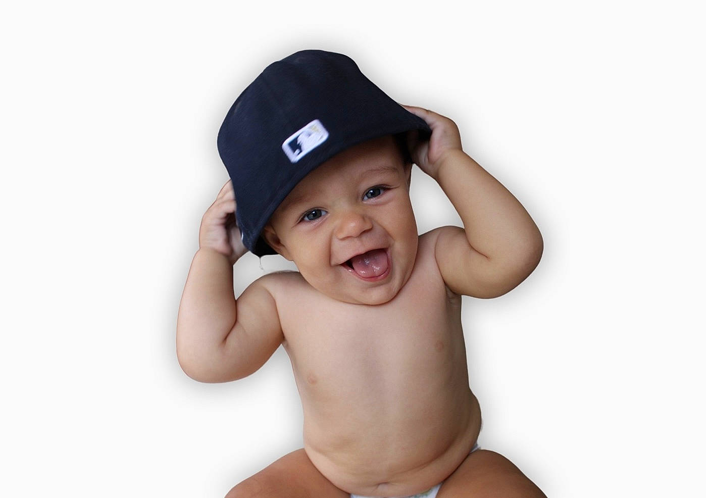 Omari joined the competition — help win amazing prizes! baby, baby_toddler_clothing, baseball_cap, cap, chest, child, costume_accessory, elbow, fashion_accessory, flash_photography, gesture, happy, hat, headwear, human_leg, muscle, person, portrait_photography, sleeve, smile