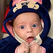 Florence joined the competition — help win amazing prizes! baby, blue, bundle, child, closeup, cloth, clothing, curious, cute, expression, face, hands, hood, hoodie, indoor, infant, person, pink, soft, warm