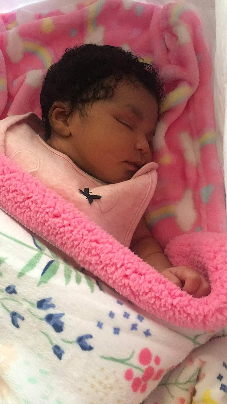 Mya joined the competition — help win amazing prizes! baby, baby_sleeping, bedding, bedtime, birth, blanket, cheek, child, linens, nap, nap_mat, person, pink, skin, sleep, textile, toddler