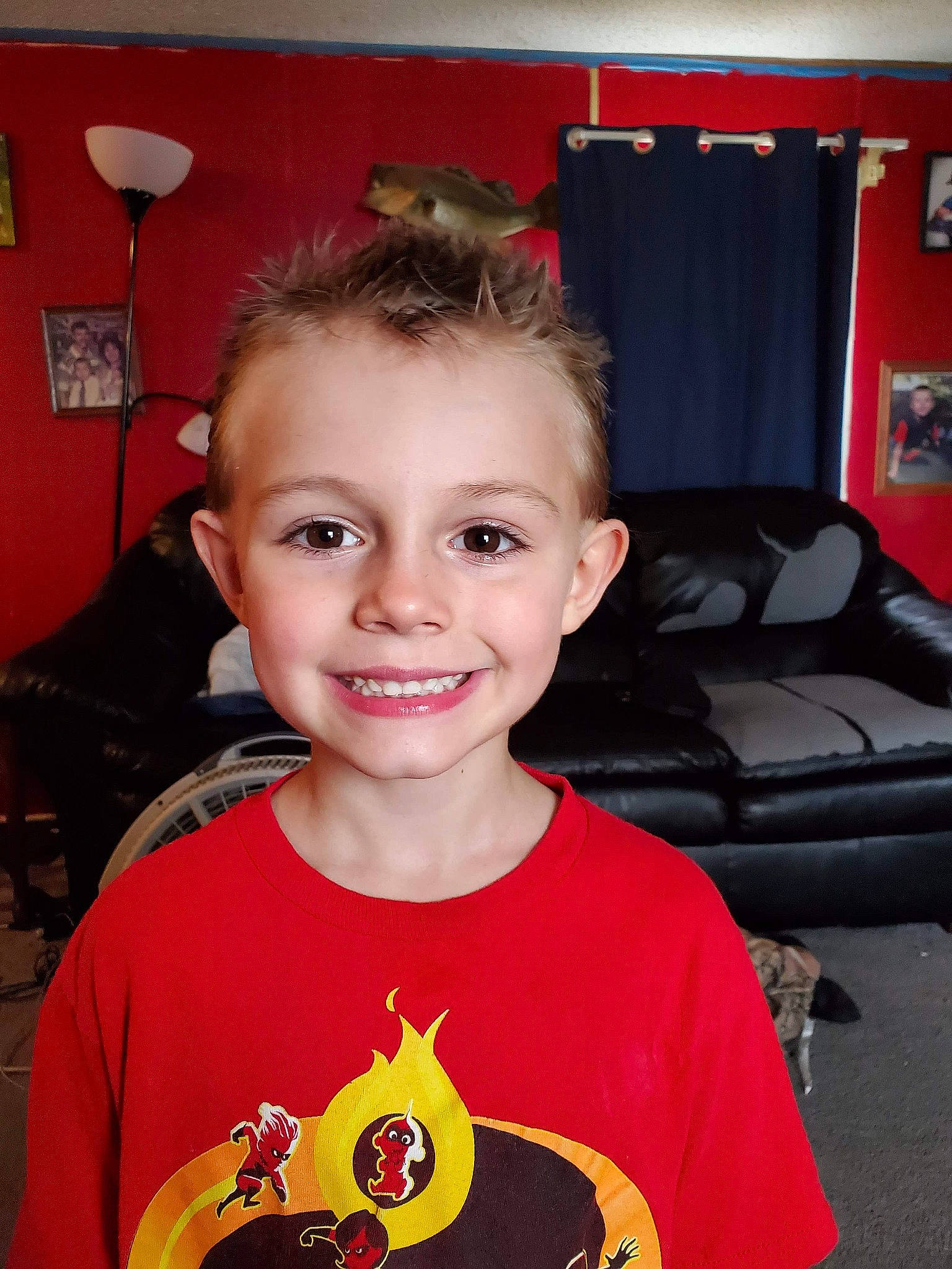 Jaxon is registered to the contest to win money with this photo: hairstyle, joy, person, smile, tooth