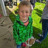 Landon is registered to the contest to win money with this photo: accessories, adult, bag, boy, child, clothing, face, female, footwear, grass, handbag, head, male, man, pants, person, plant, sandal, shoe, woman
