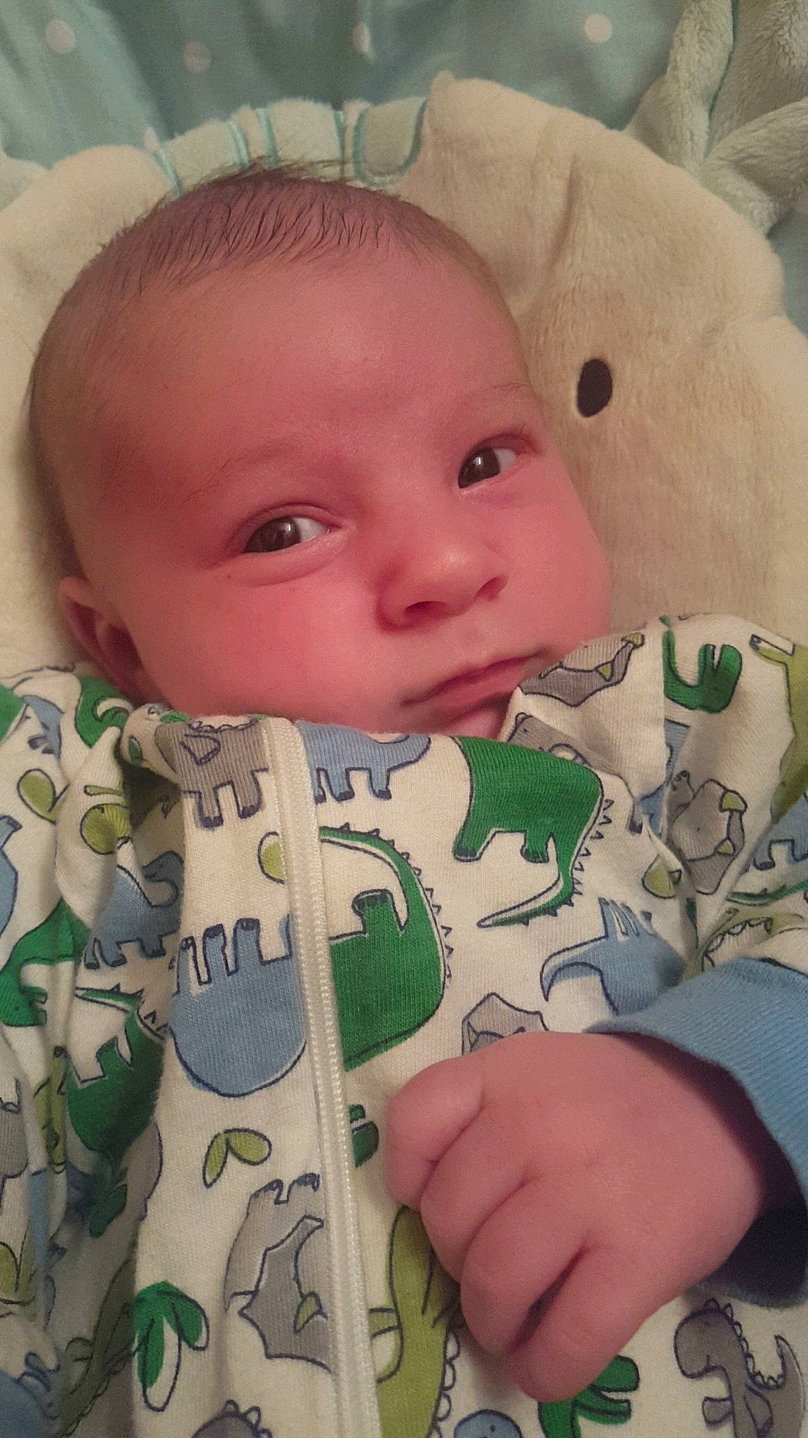 Jaxon joined the competition — help win amazing prizes! baby, baby_products, baby_toddler_clothing, cheek, child, eye, face, forehead, green, head, lip, mouth, nose, person, product, skin, smile, toddler