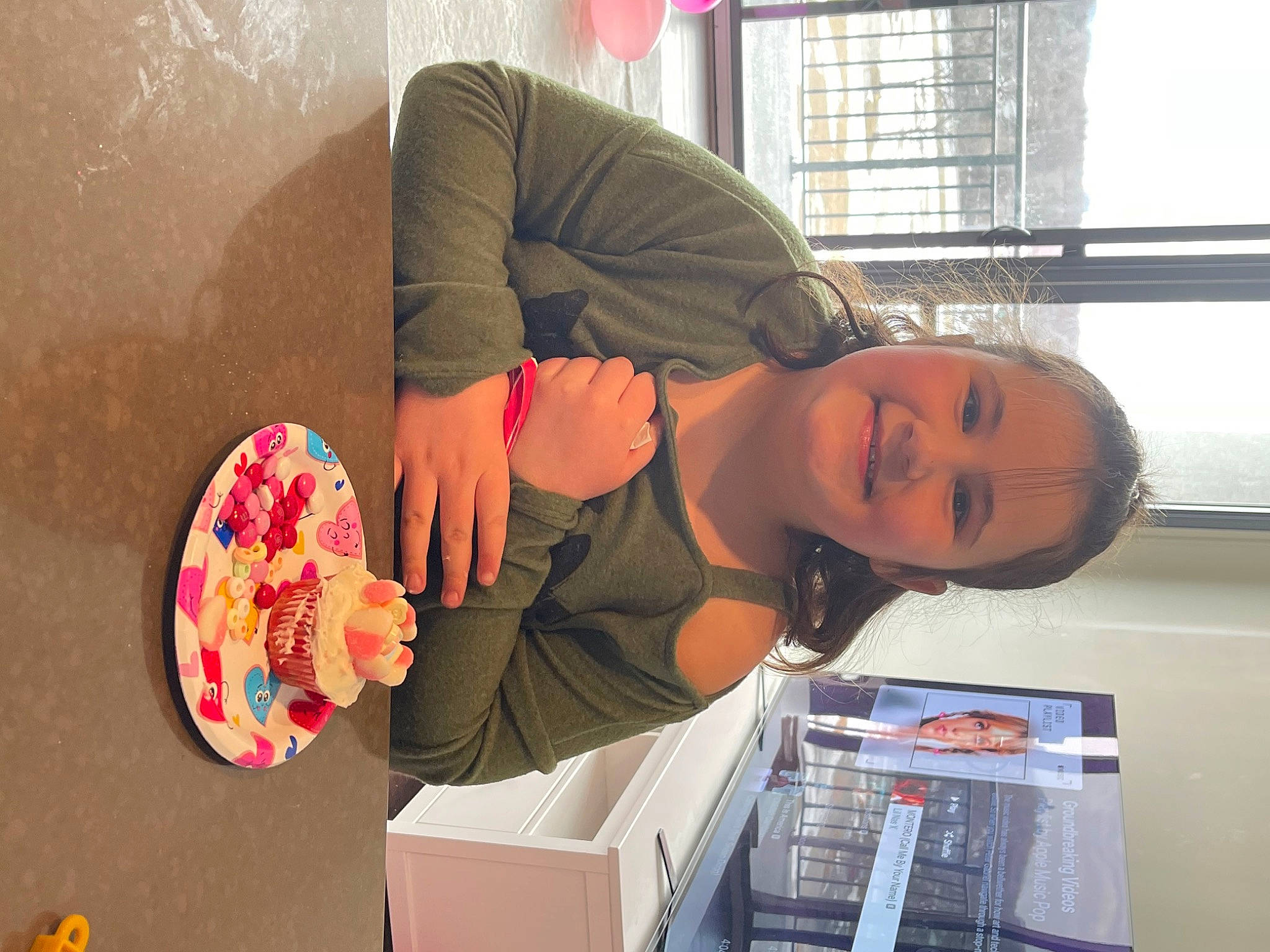 Noelle joined the competition — help win amazing prizes! baby, box, child, dress, elbow, flooring, fun, human_leg, joy, person, room, shoulder, t_shirt, thigh, toddler, visual_arts, window, yellow