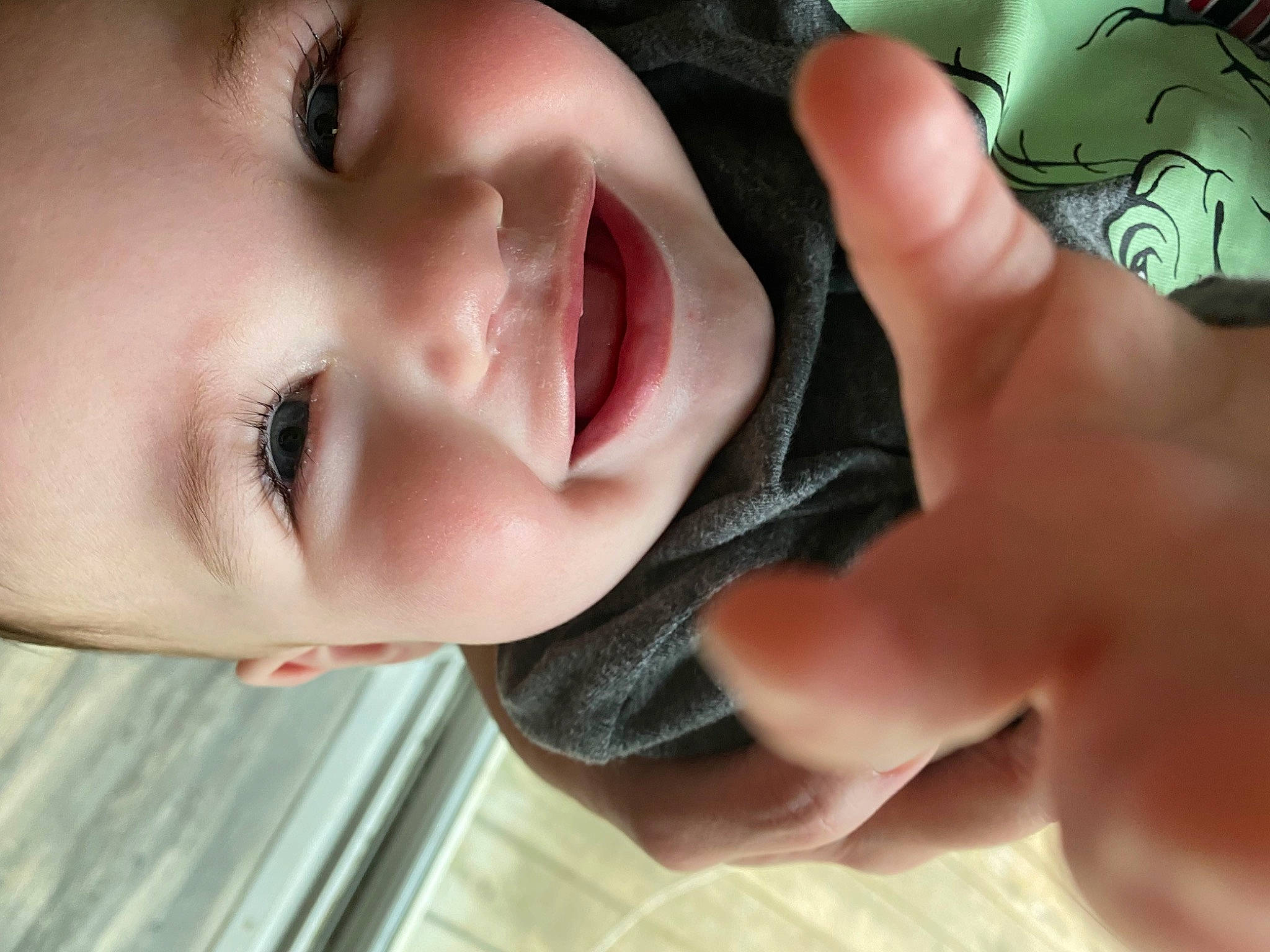 Caspian is registered to the contest to win money with this photo: beard, dress, ear, eyelash, finger, flash_photography, gesture, hand, happy, iris, jaw, lip, mouth, nose, skin, smile, thumb, toddler, vertebrate, window