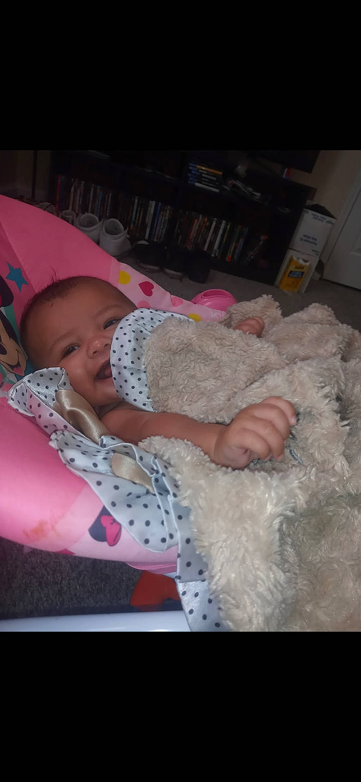 A'Loni joined the competition — help win amazing prizes! baby, bedtime, child, person, pink, toddler